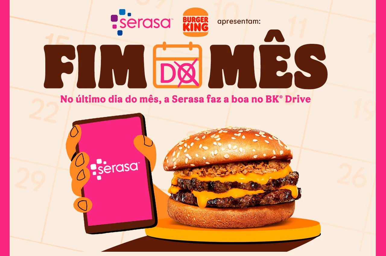 Serasa celebra 100 milhões de cadastros no aplicativo com parceria com Burger King
